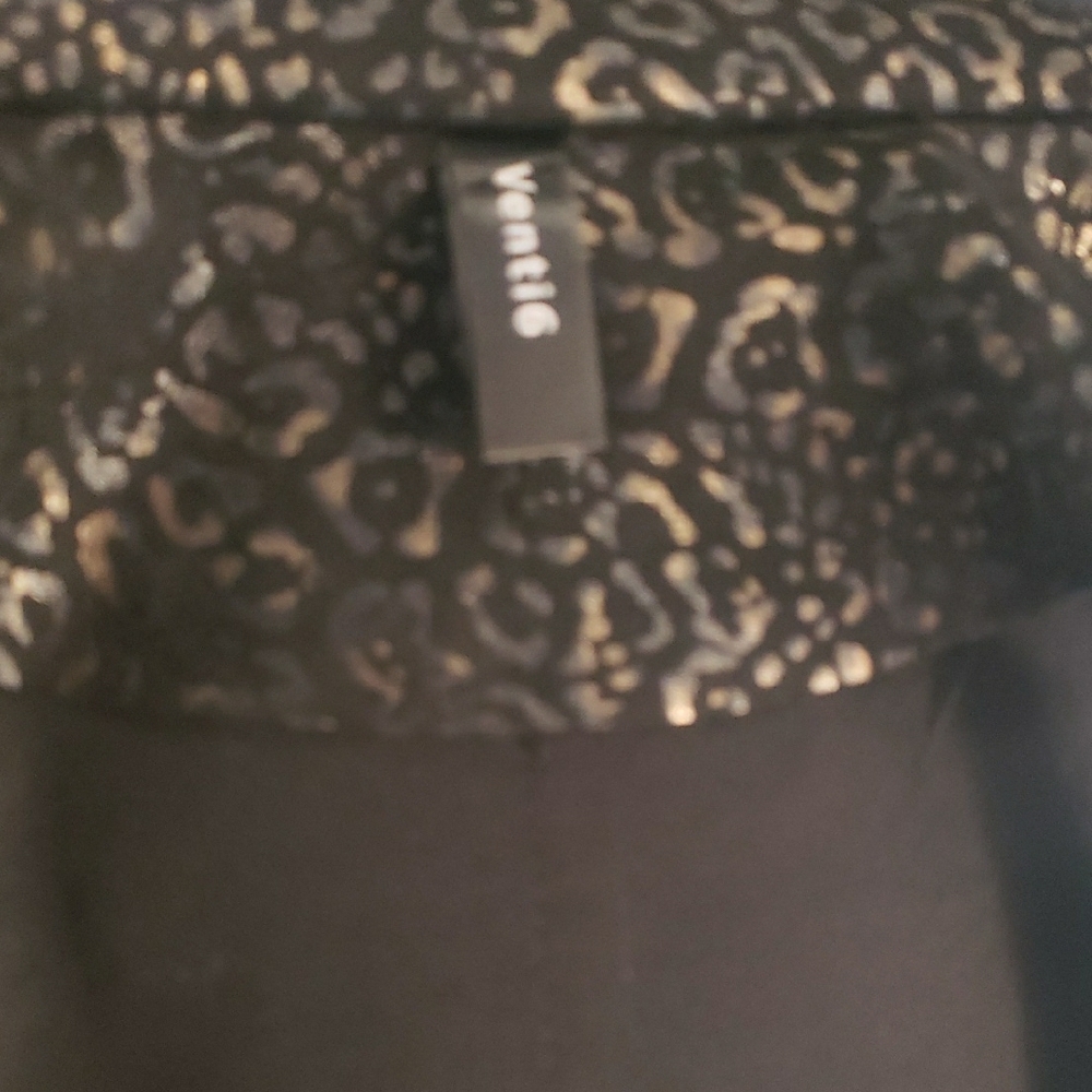 Venti6 Black Leopard Print Trench Coat - Picture 6 of 10